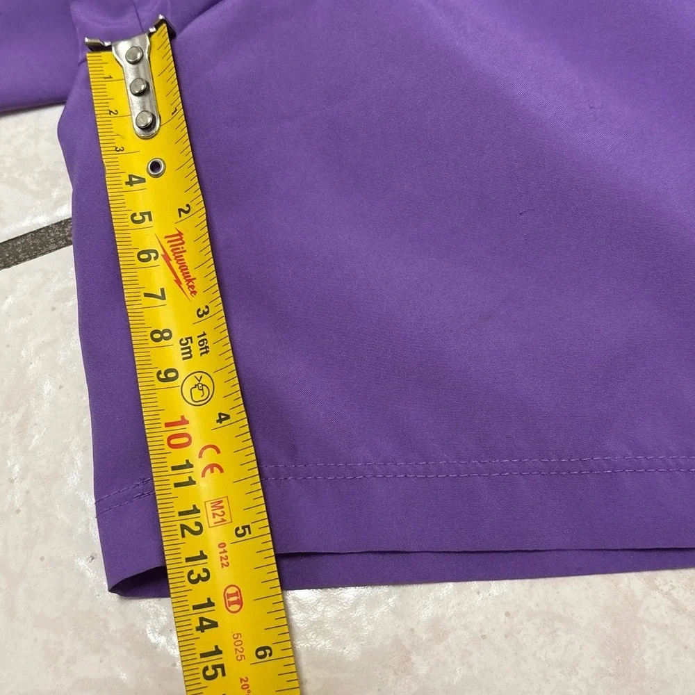 Nike Boys Kids Dri-FIT Athletic Shorts Purple Elastic Waist Drawstring Small S